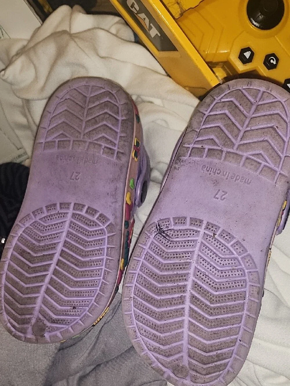 Kids Purple Butterfly & Cat Clog Sandals - Slip-On Comfort